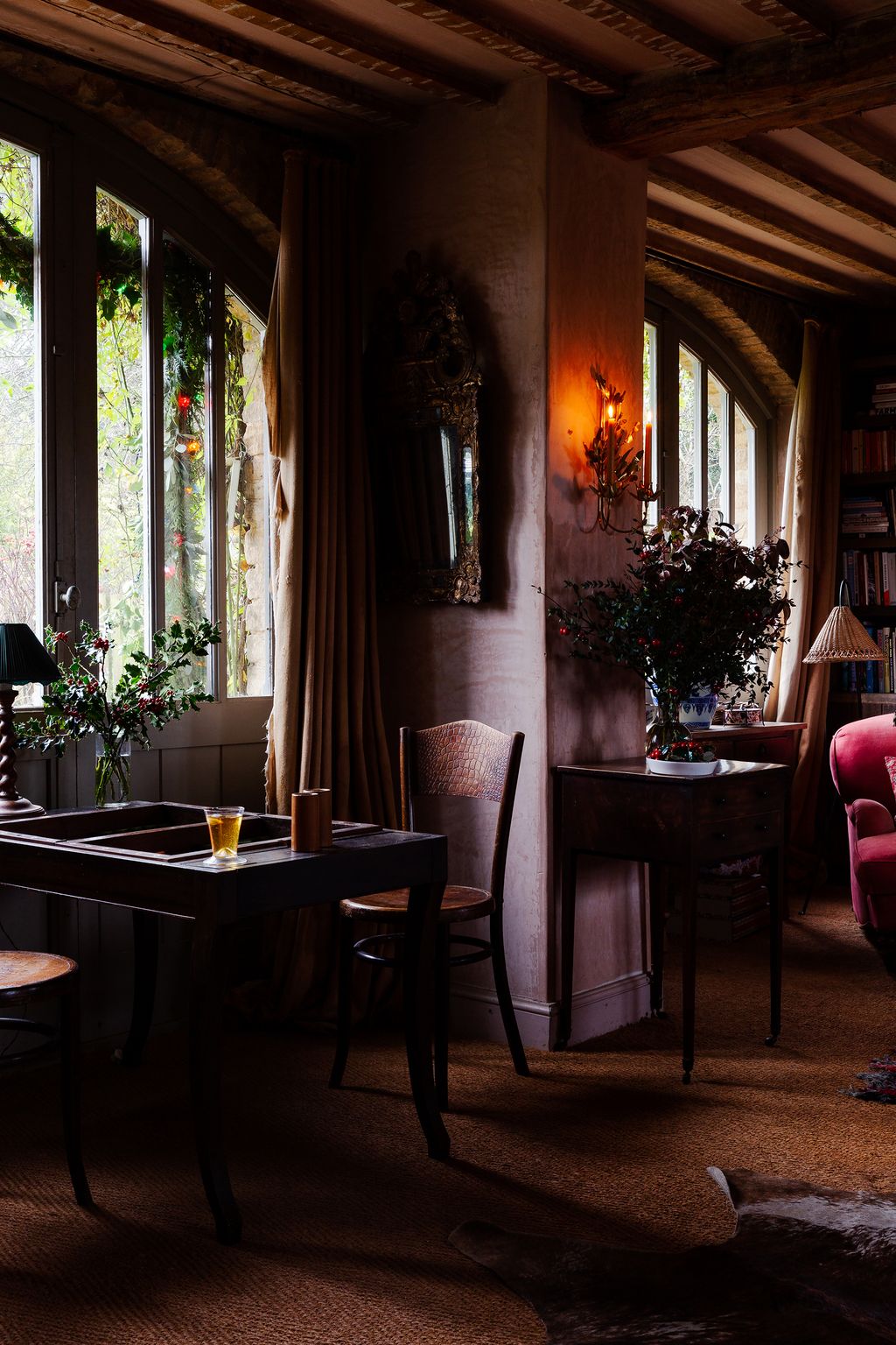 The backgammon table is a prized possession and family heirloom. The table turns over and has a chess and chequers on...