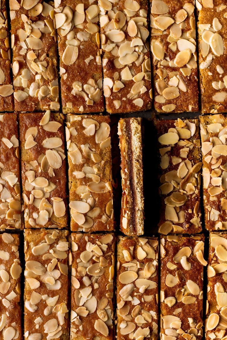 Image may contain Plant Food Confectionery Sweets Vegetable Nut Almond Vegetation and Word