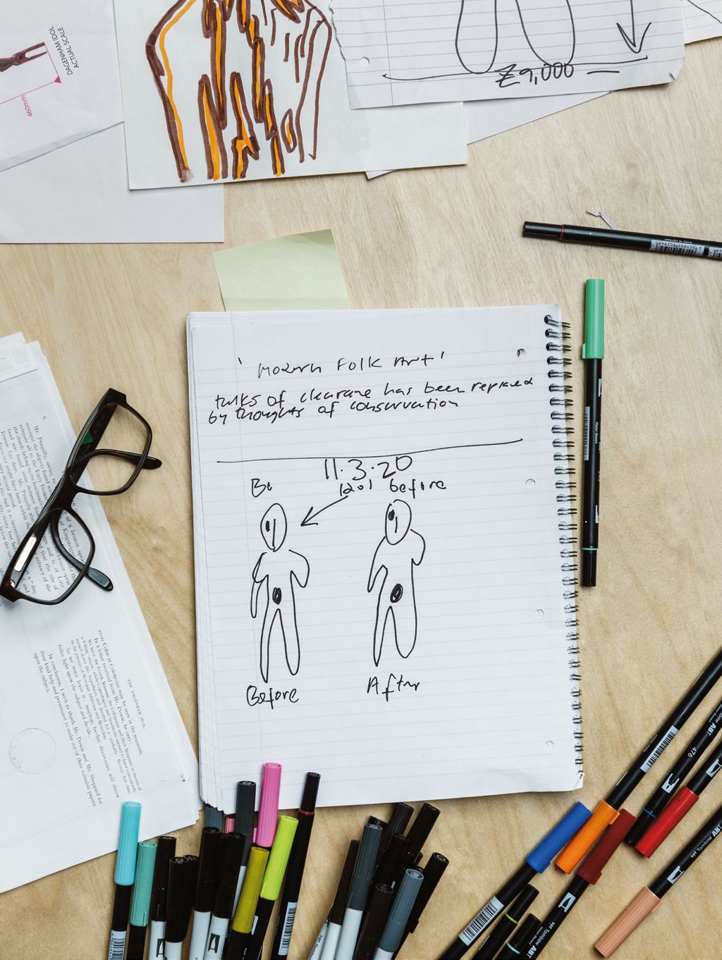 Sketches of the Dagenham Idol.