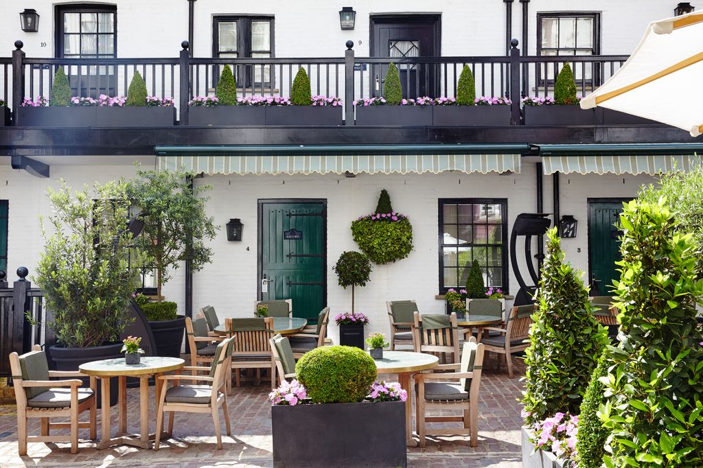 Outdoor drinking in London The American Bar at the Stafford