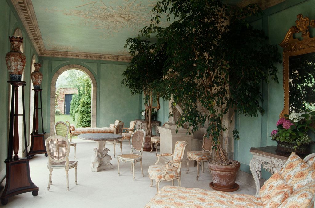 Image may contain Furniture Chair Patio Home Decor Room Indoors Table Couch and Flagstone