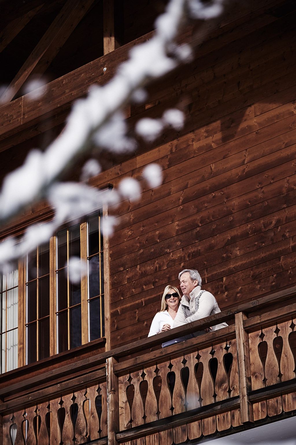 Chrissie and Nick on the terrace.