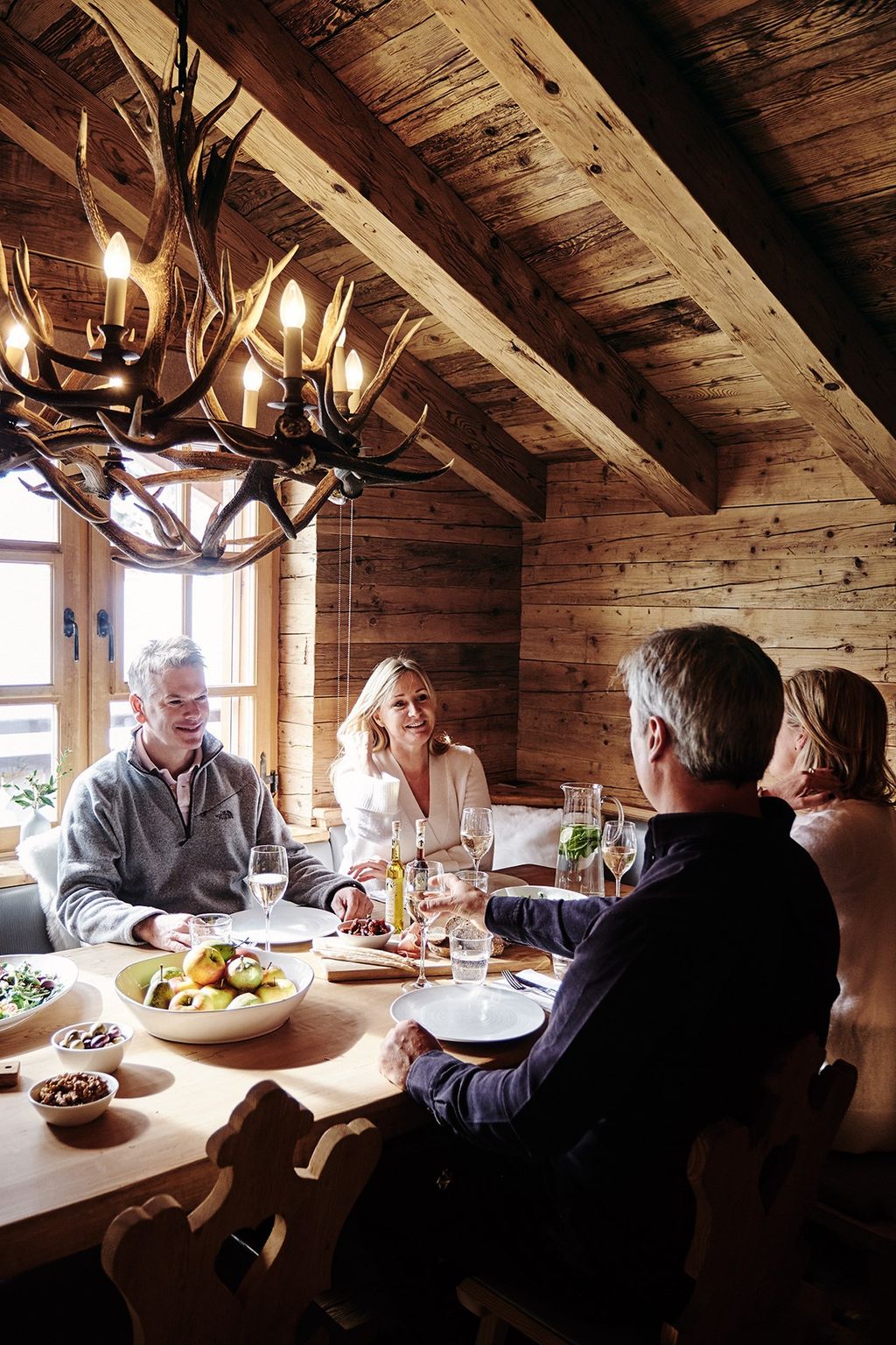 Dining with friends.