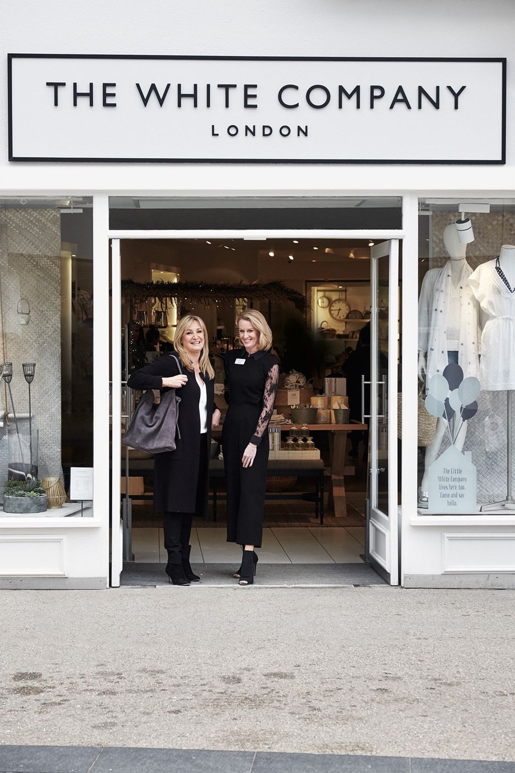 Chrissie at The White Company shop in Oxford with sales adviser Lindsey Hutchinson.