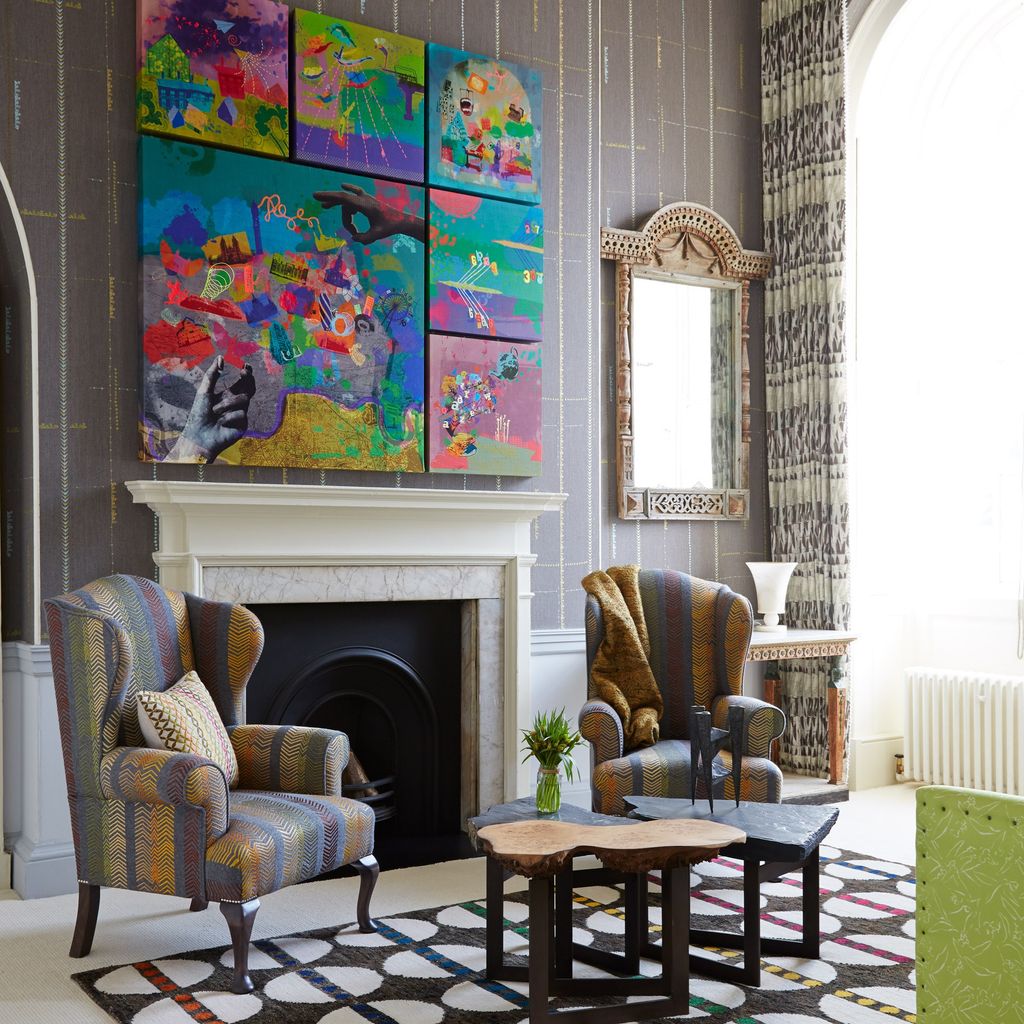 Grey Wool Gallery Wall | Kit Kemps Best Rooms | Anthropologie