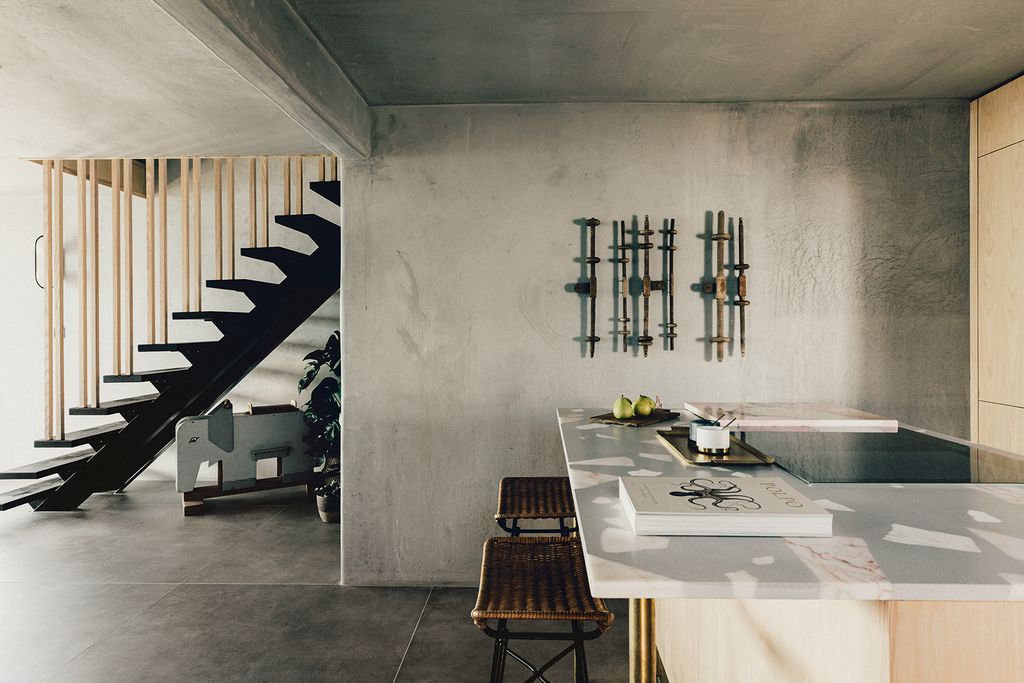 Image may contain Staircase Indoors Room Interior Design Furniture and Chair