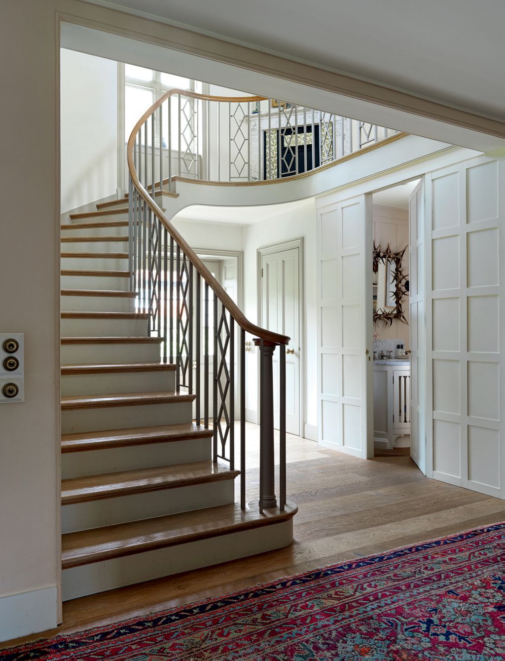 Image may contain Staircase Banister Handrail Interior Design and Indoors