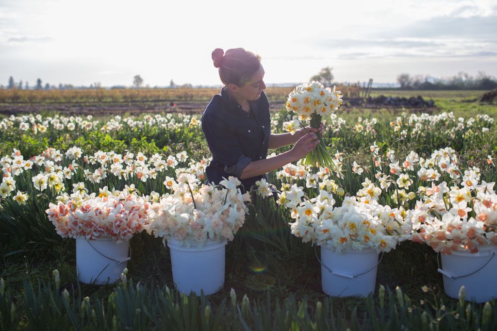 Image may contain Plant Human Person Flower Blossom Flower Bouquet and Flower Arrangement