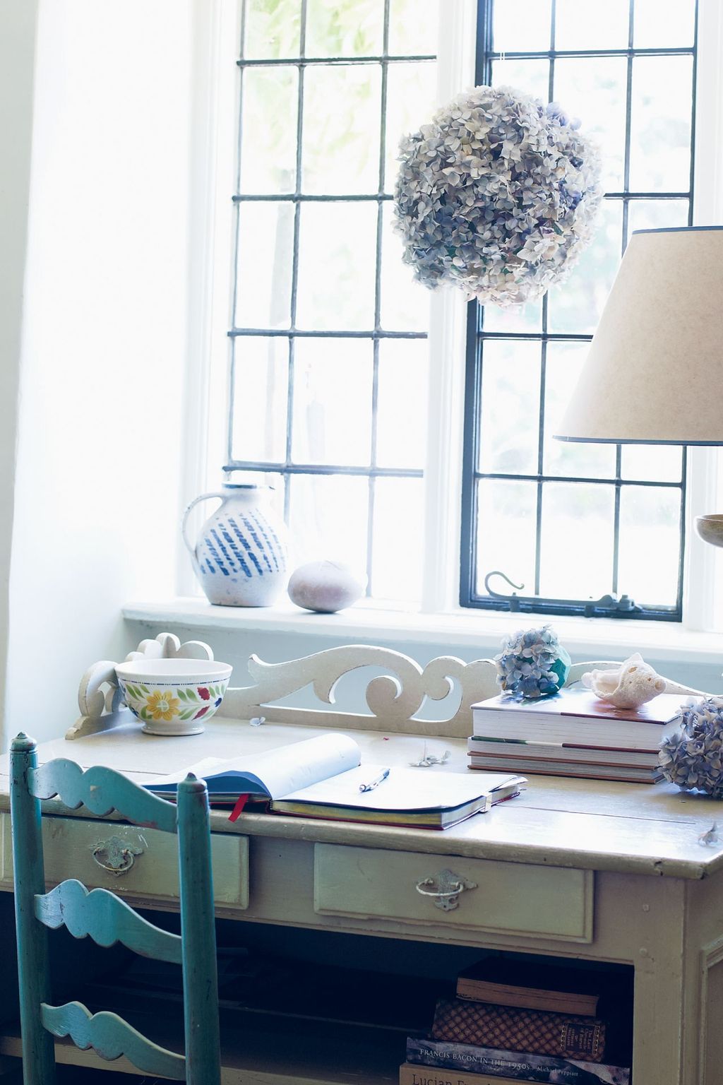 Willow Crossley's dried hydrangea pompoms make perfect decorations for a summer party  and will keep bringing joy long...