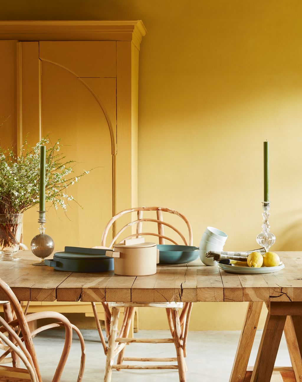 Colour is by no means barred from restrained interiors. In fact a richly pigmented shade can sometimes be used almost as...