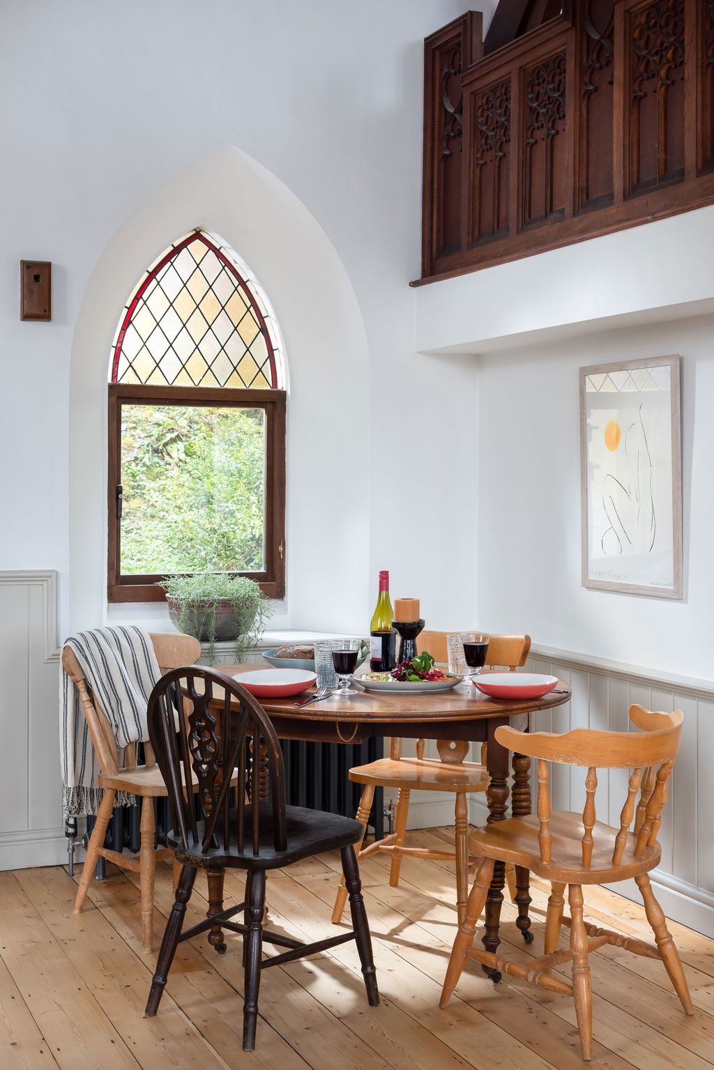Image may contain Furniture Chair Table Dining Table Indoors Room Dining Room and Wood