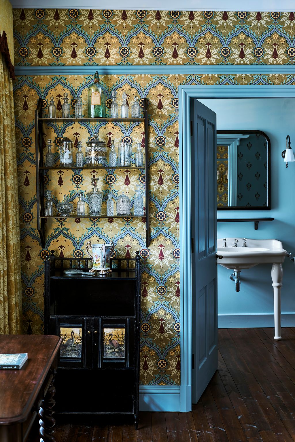 Rooms are furnished in period style and many of the wallpapers are reprints of discontinued Liberty and William Morris...
