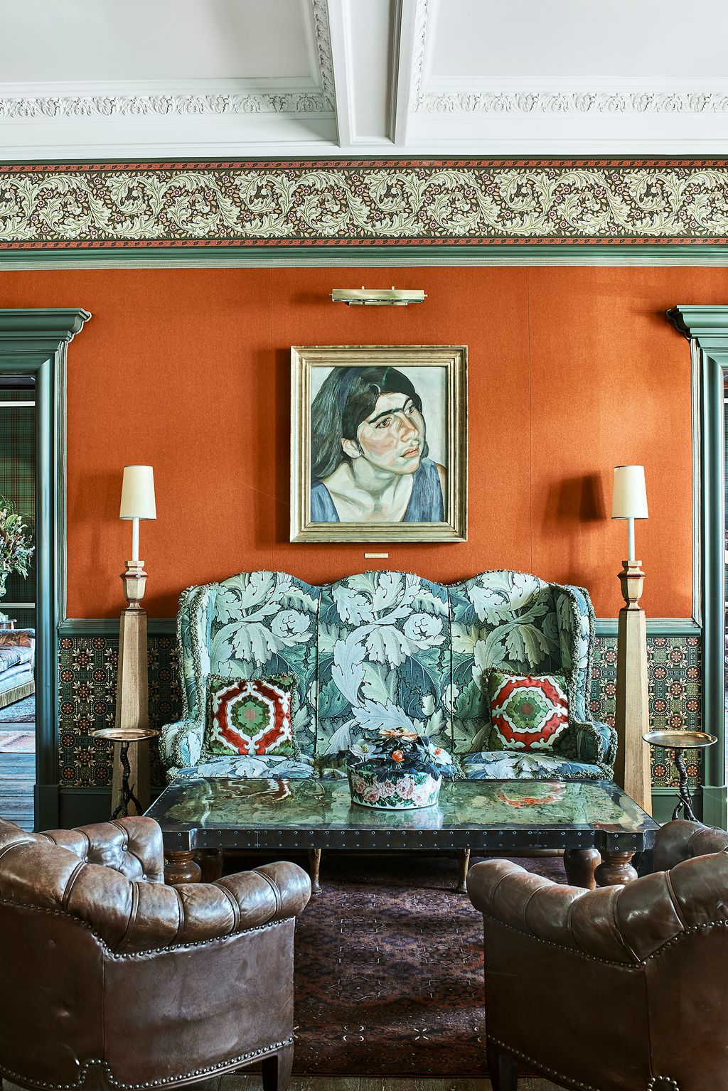 Image may contain Couch Furniture Living Room Indoors Room Home Decor Human Person Interior Design and Cushion