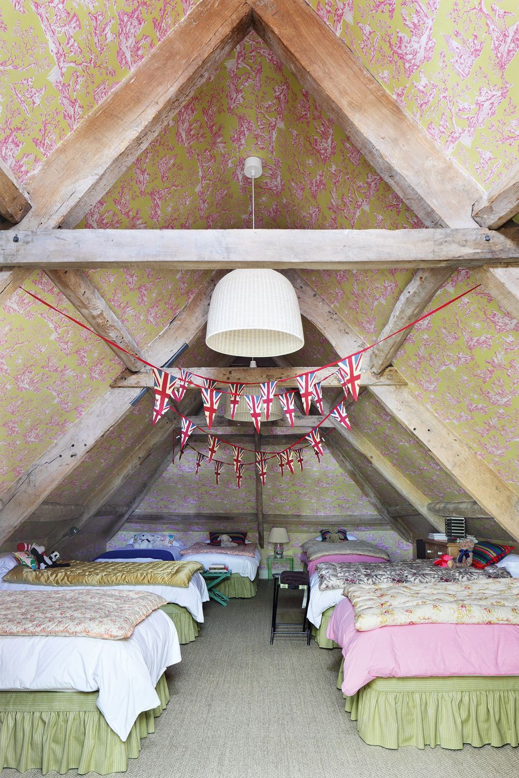 Image may contain Building Housing Loft Indoors Attic Furniture Bed Room and Bedroom