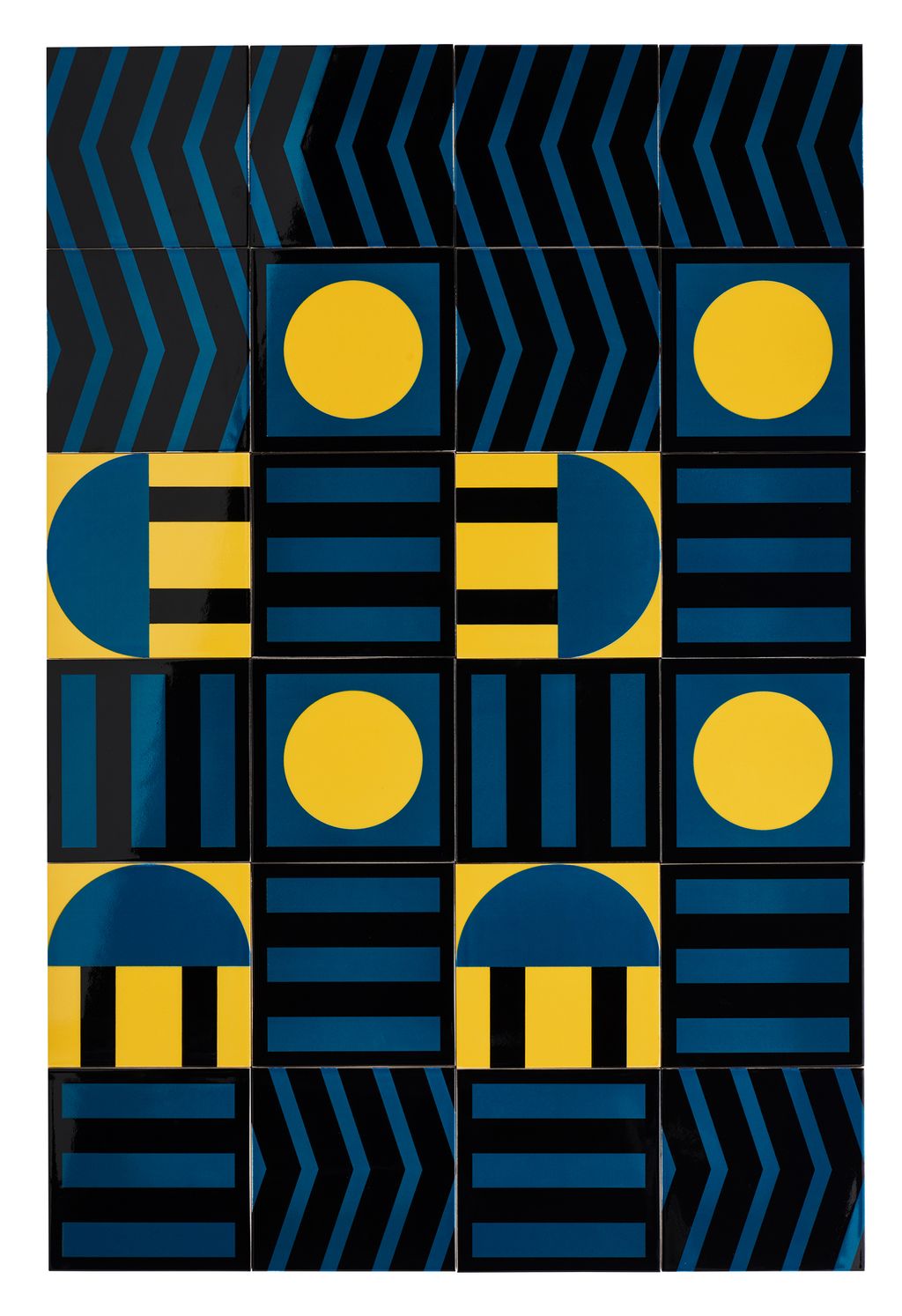 Giles Round Blackhorse Road 2019 by Design Work Leisure set of 24 hand screenprinted 15cmsquare tiles edition of 15 280....