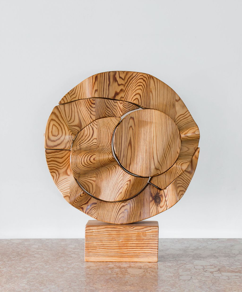 A Pitch Pine Sectional Sculpture by Lasse Brander pine 51 x 41 x 14cm 960. fosterandgane.com