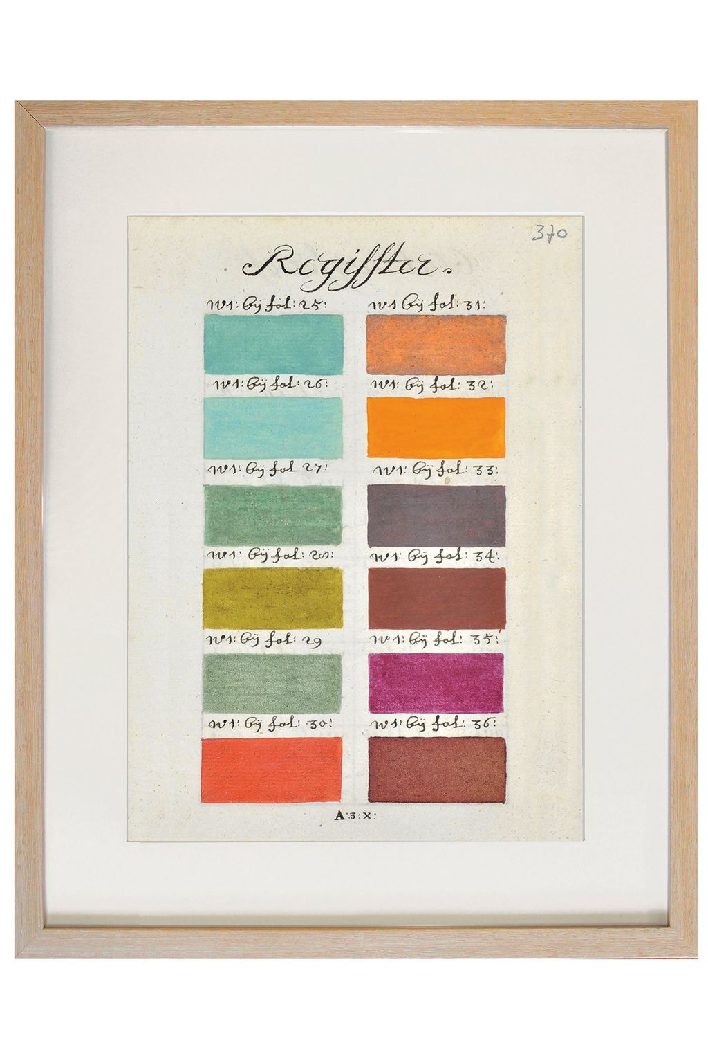 17th Century Paintbox Colour Palette No 2 | Art for Under 500