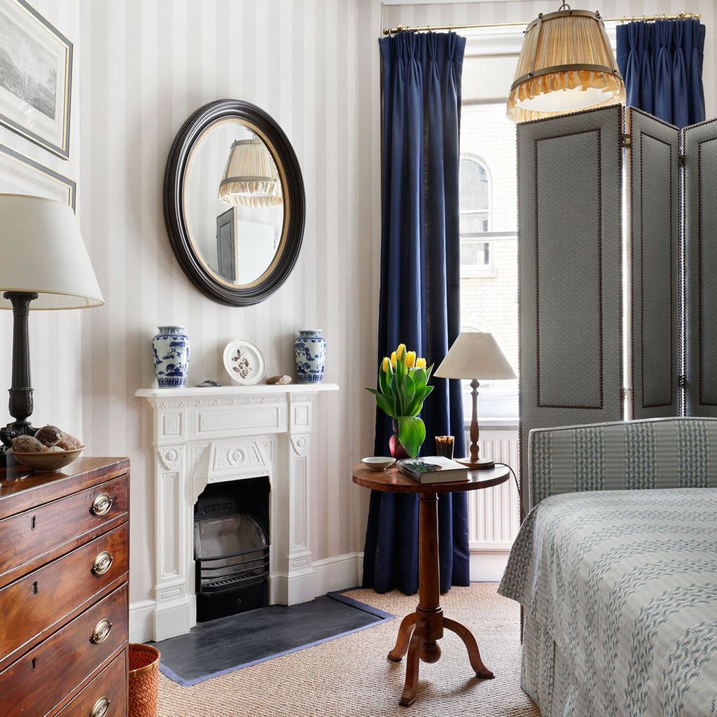 Traditional Bedroom with Fireplace | Bedroom Design Ideas