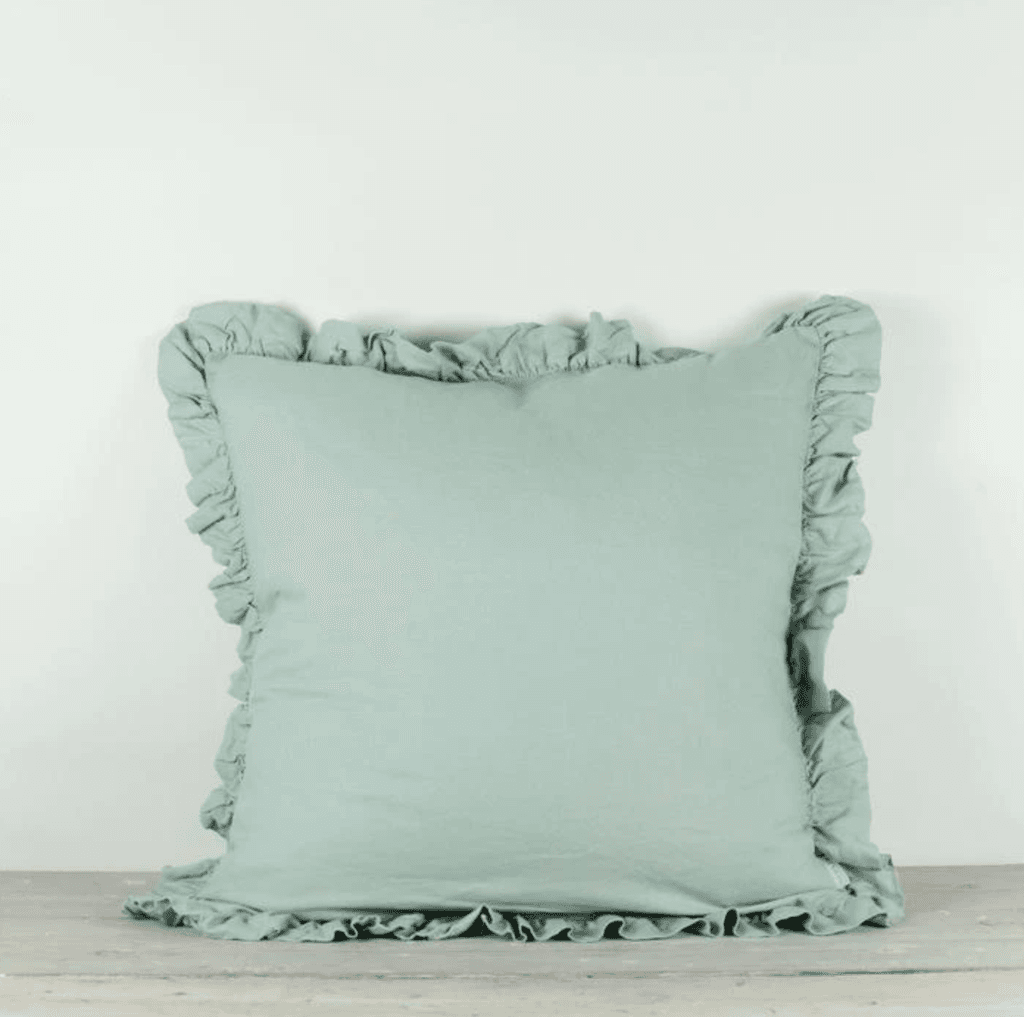 Large Olivia Cushion sage 70 from Domestic Science Home. buttongroup Shop now