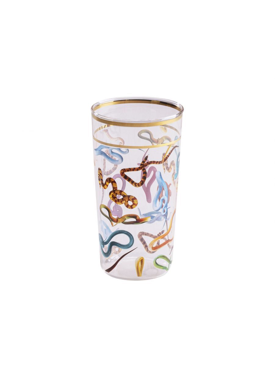 Snakes Borosilicate Tumbler by Toiletpaper 22 from Seletti. buttongroup Shop now