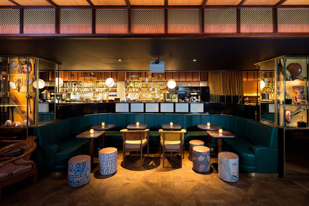 Image may contain Restaurant Furniture Chair Pub Bar Counter and Cafeteria