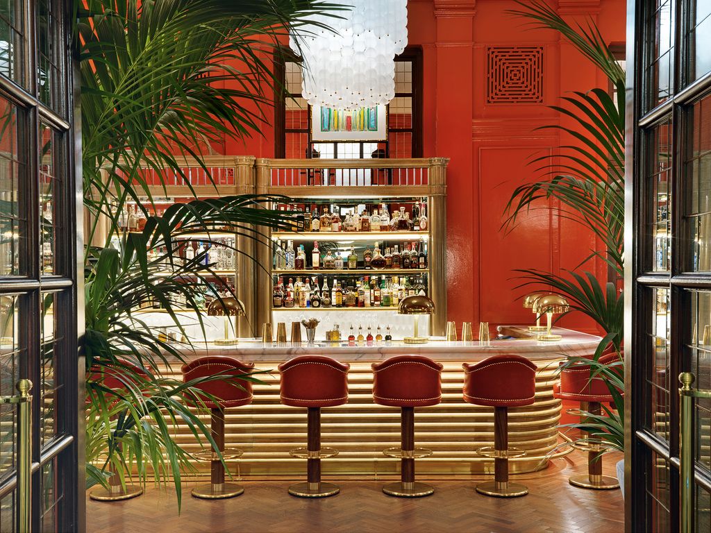 Image may contain Restaurant Food Meal Pub Church Altar Architecture Building Bar Counter Hotel and Palm Tree