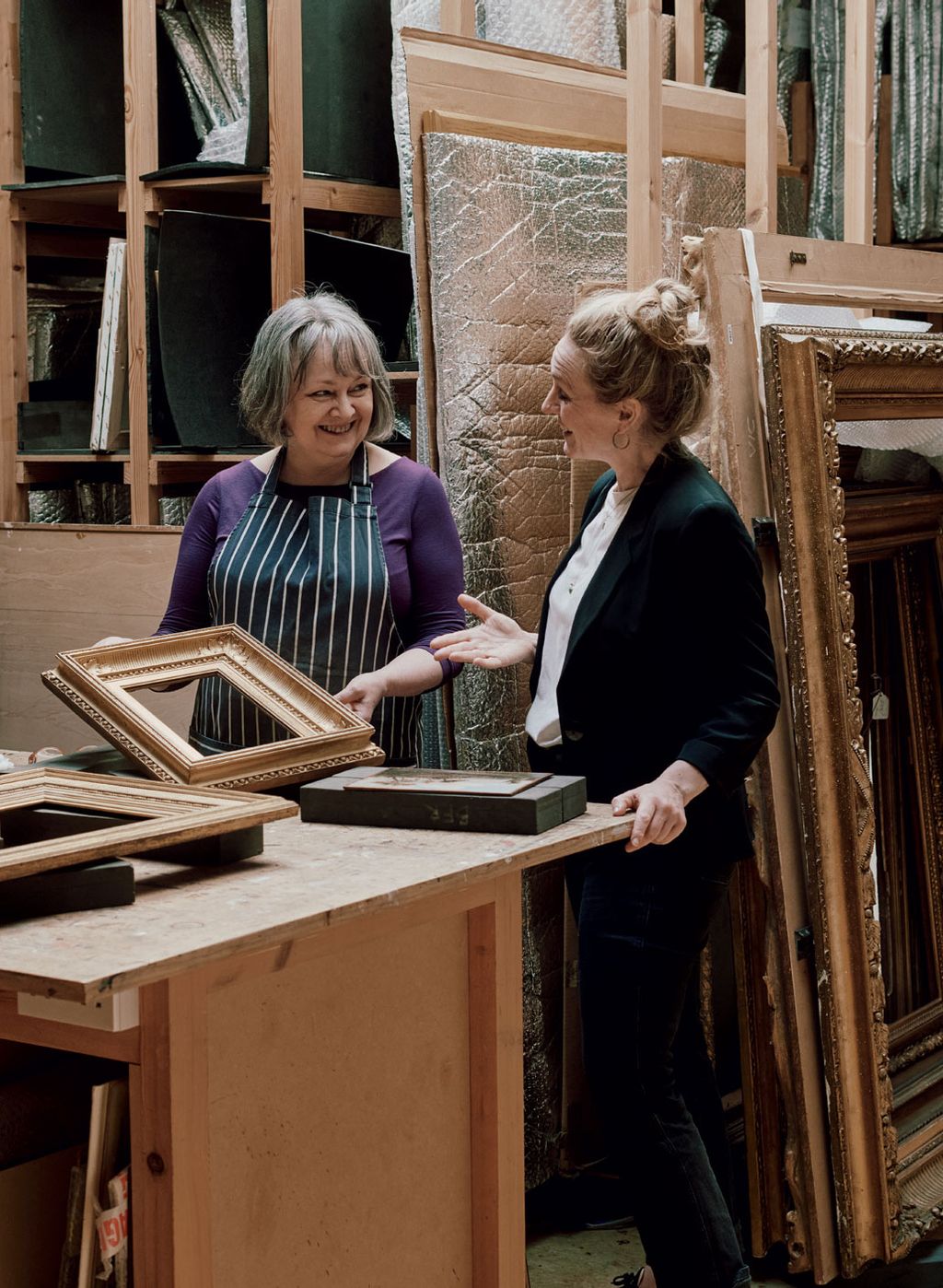 Image may contain Wood Plywood Human Person Hardwood Flooring Val Lehman Clothing and Apparel