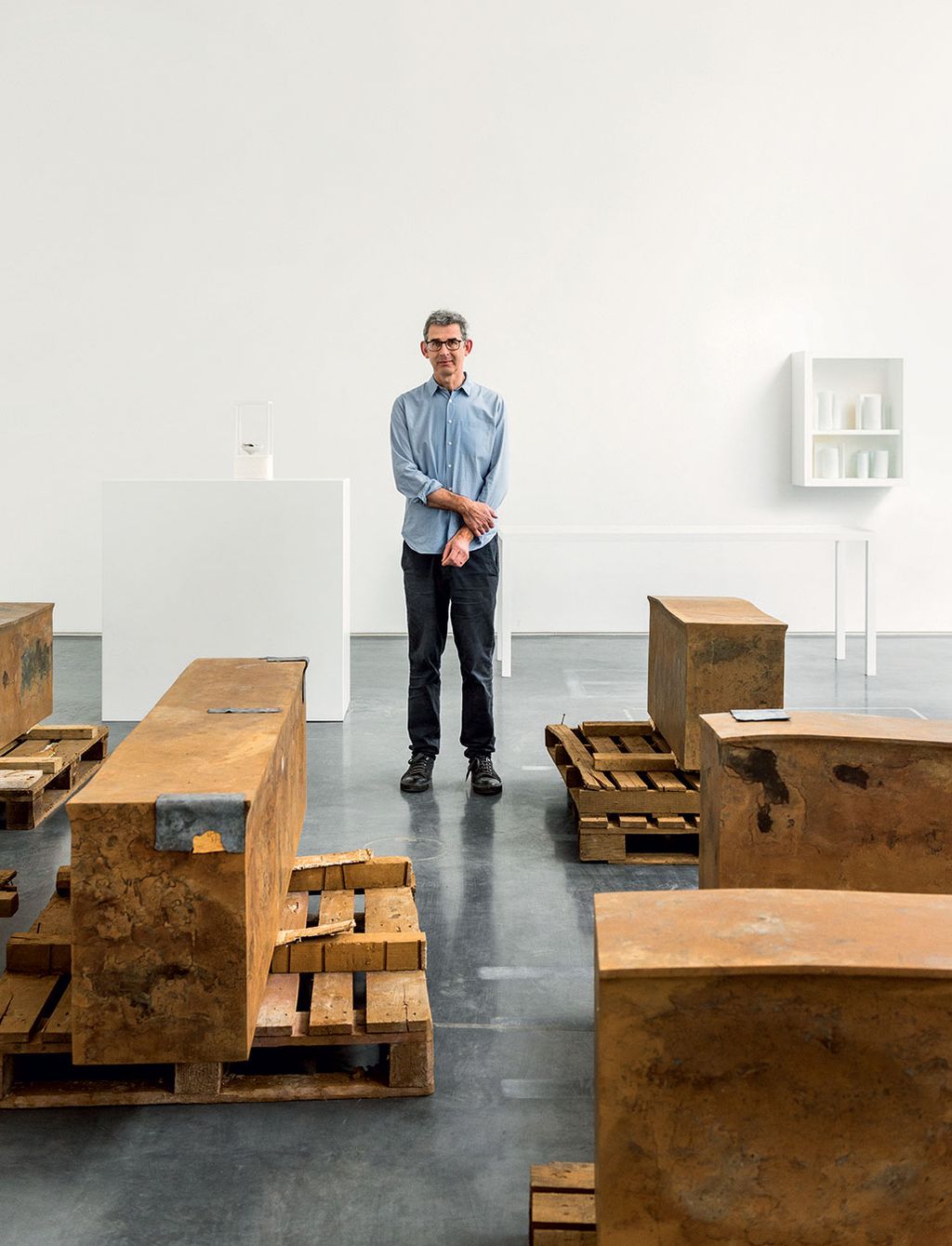 Image may contain Wood Plywood Edmund de Waal Flooring Human Person Hardwood Footwear Clothing Shoe and Apparel