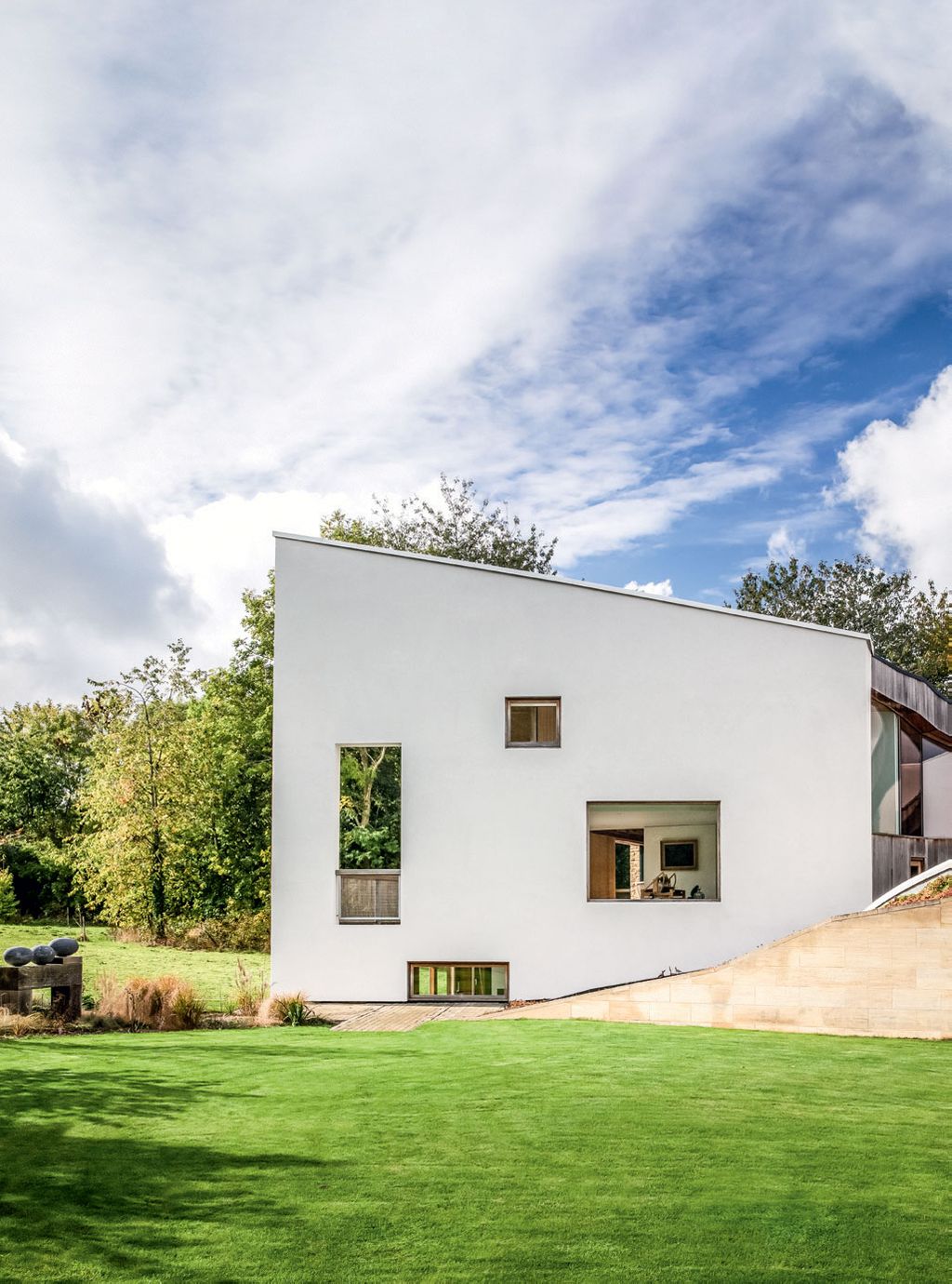 The building is made up of a series of sections and according to the owners the most interesting view is from the back....
