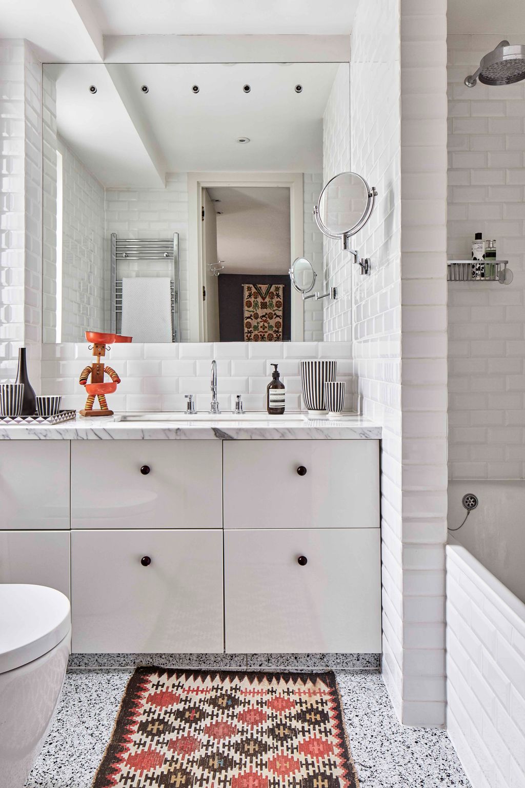 Image may contain Rug Indoors Room Double Sink and Home Decor