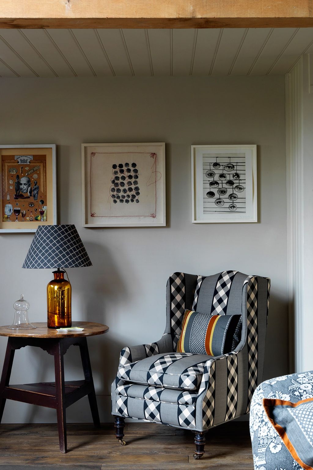Geometric Armchair Caroline Holdaway former artist's studio | Real Homes