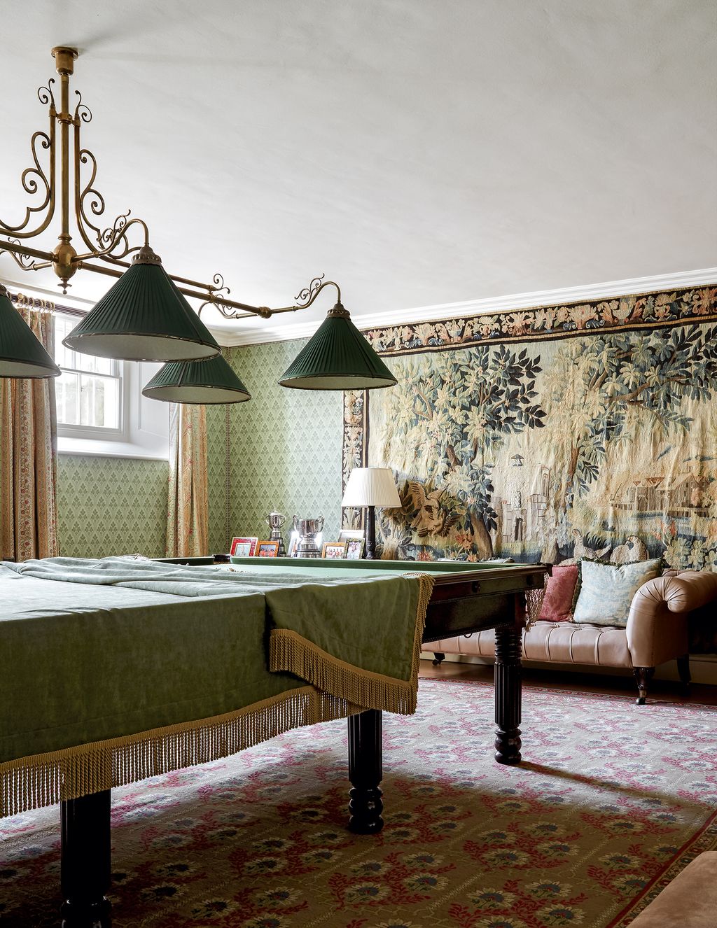 Image may contain Room Indoors Furniture Table Living Room Wood and Interior Design