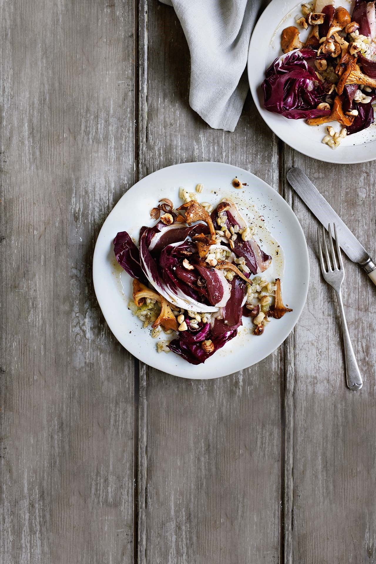 Smoked Duck Wild Mushroom Hazelnut and Barley | Salad