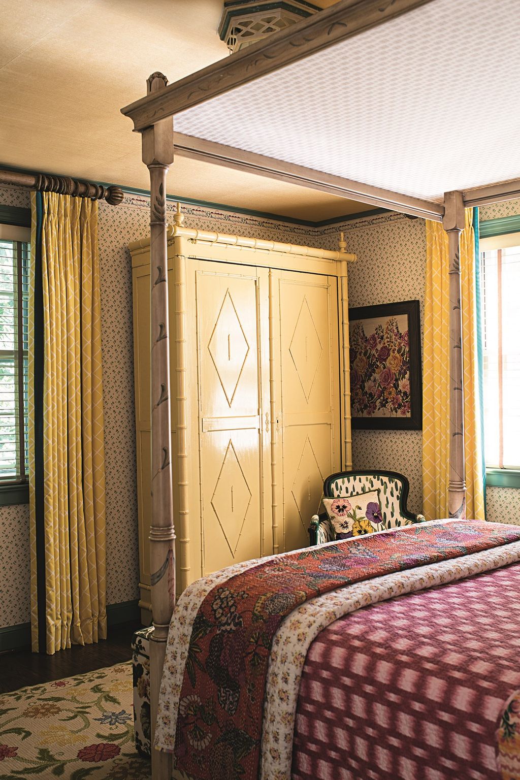 Spare Bedroom Wardrobe  At Home Madcap Cottage Bright Pattern House | Real Homes