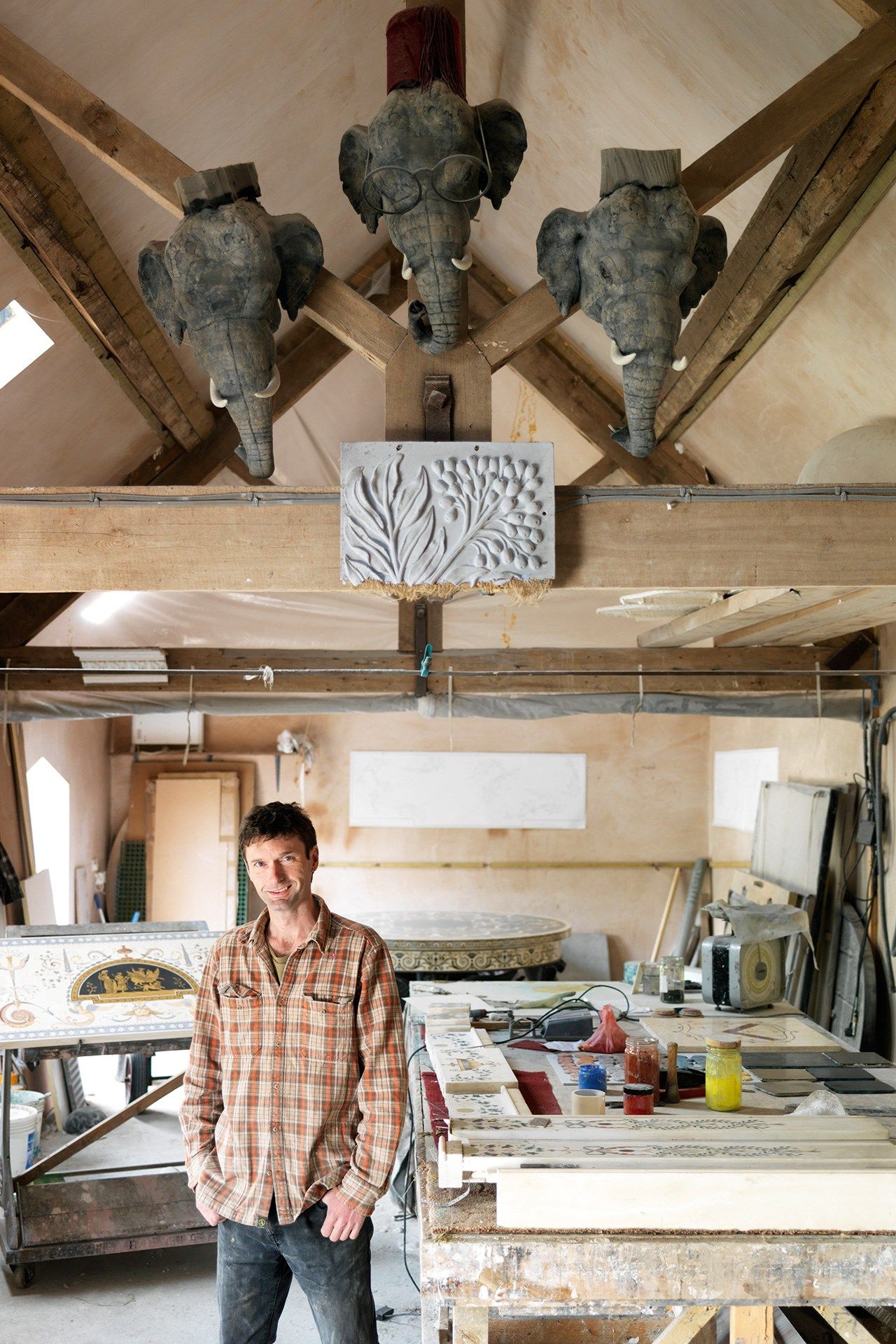 Image may contain Human Person Home Decor Clothing Apparel Wood Plywood and Indoors