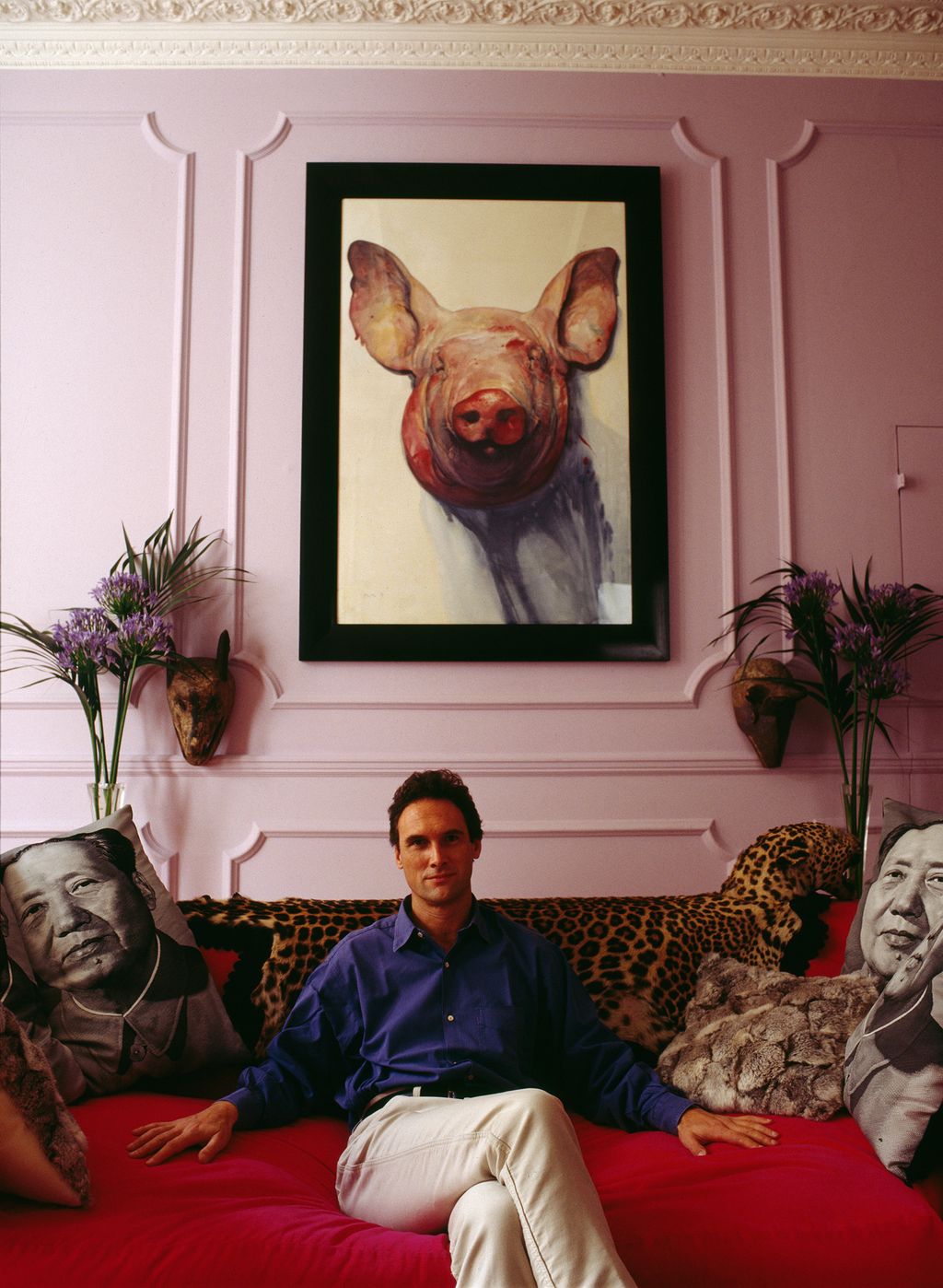 Image may contain Furniture Couch A. A. Gill Mao Zedong Living Room Indoors Room Human Person and Home Decor