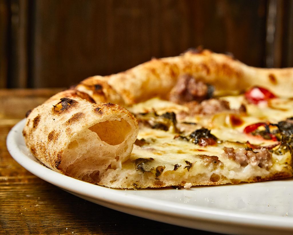 Using dough that ferments for 72 hours the chewy airy and crisp bases have proper flavour and are remarkably digestible...