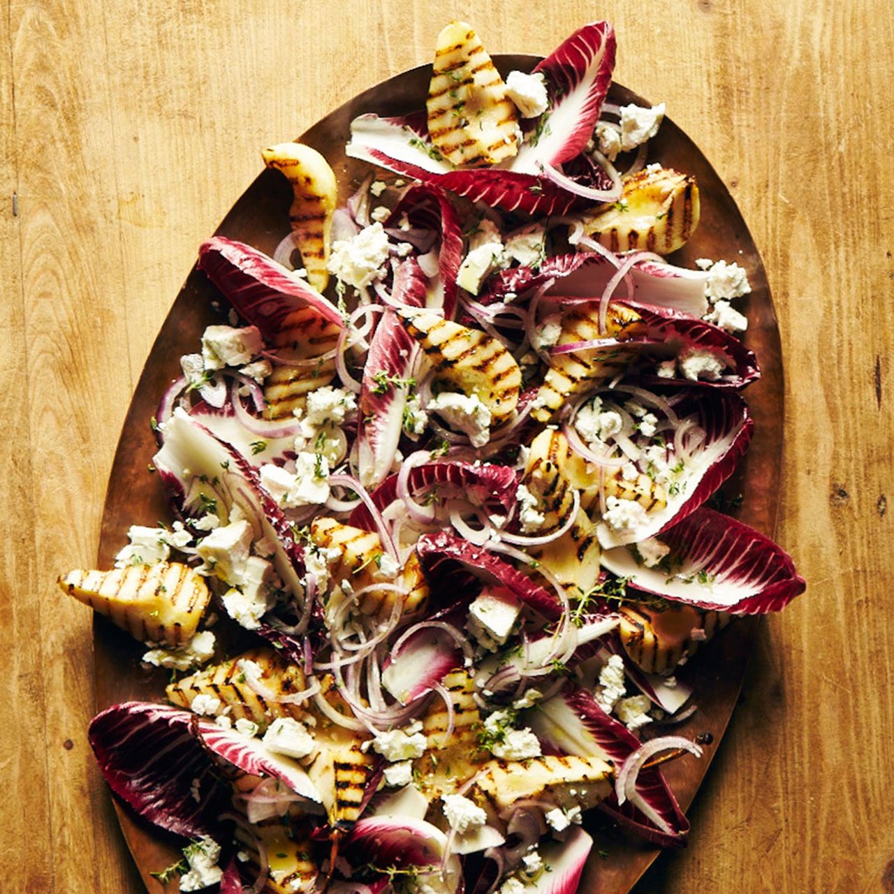 Griddled Pears with Thyme  Feta Salad | Recipes