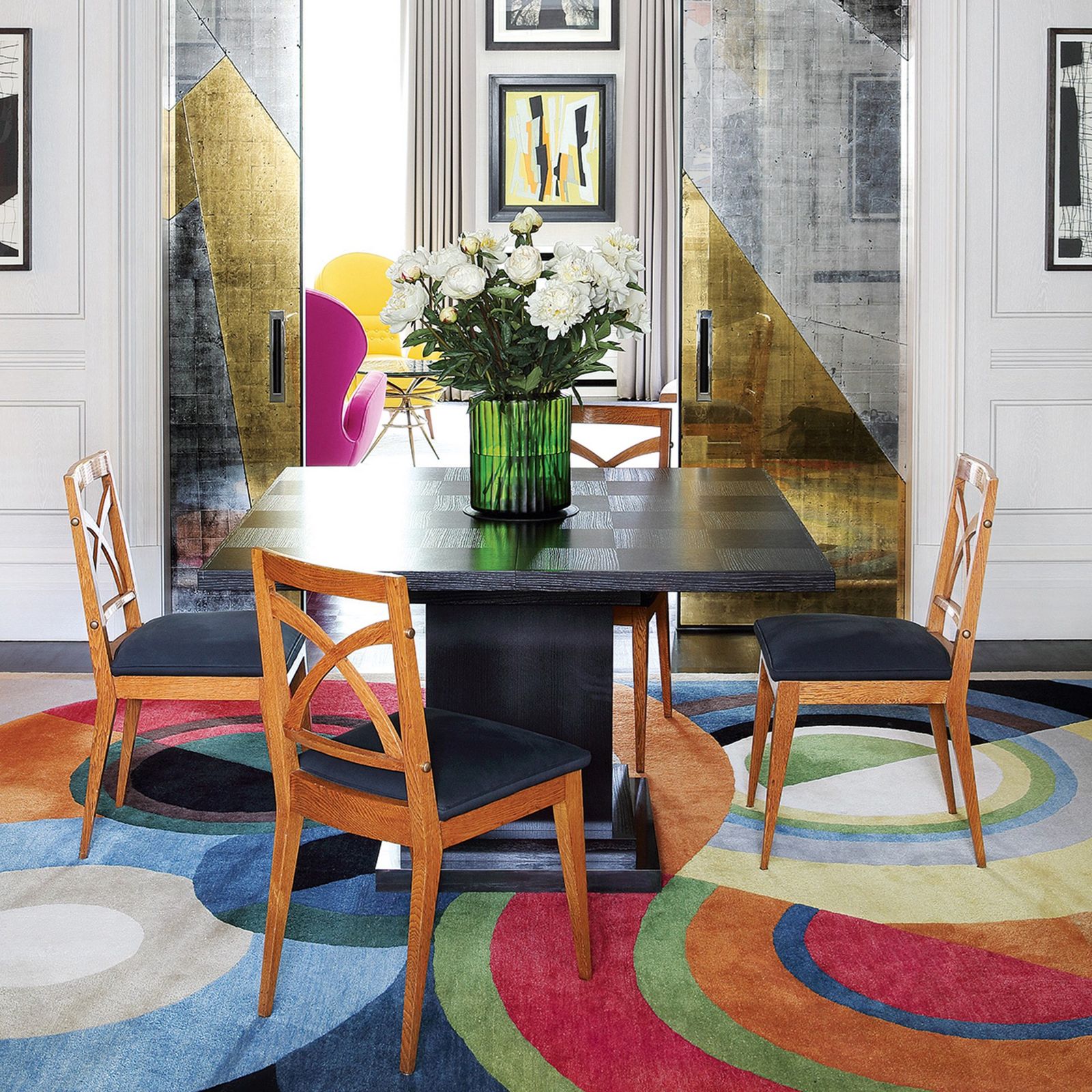 Image may contain Furniture Chair Home Decor Table and Rug