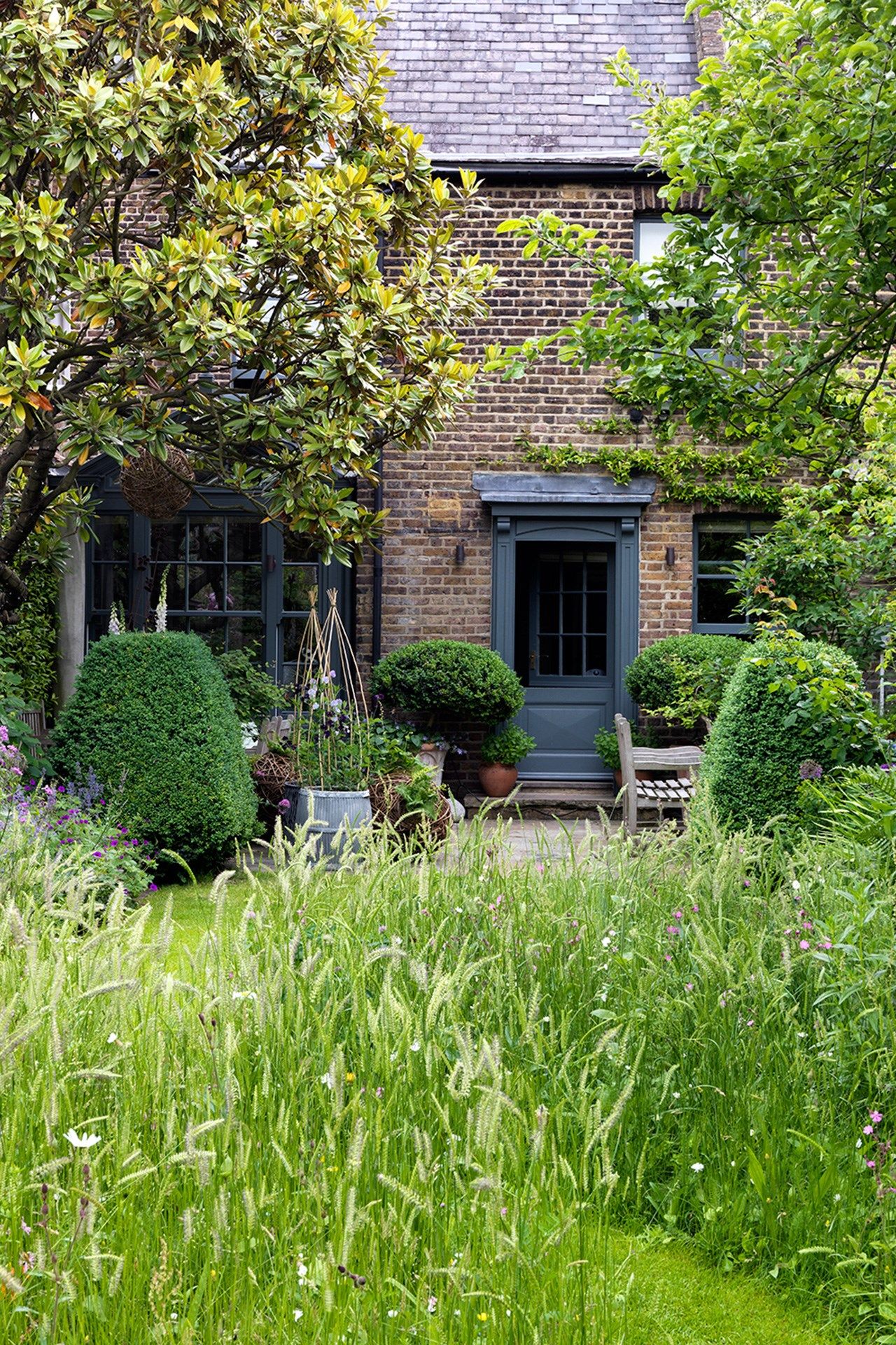 Image may contain Outdoors Vase Plant Pottery Potted Plant Jar Garden Grass Arbour Planter Herbs and Bush