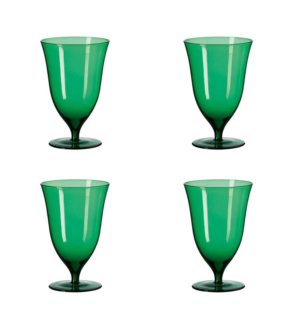 OKA Set Of Four Lavaux Glass Goblets