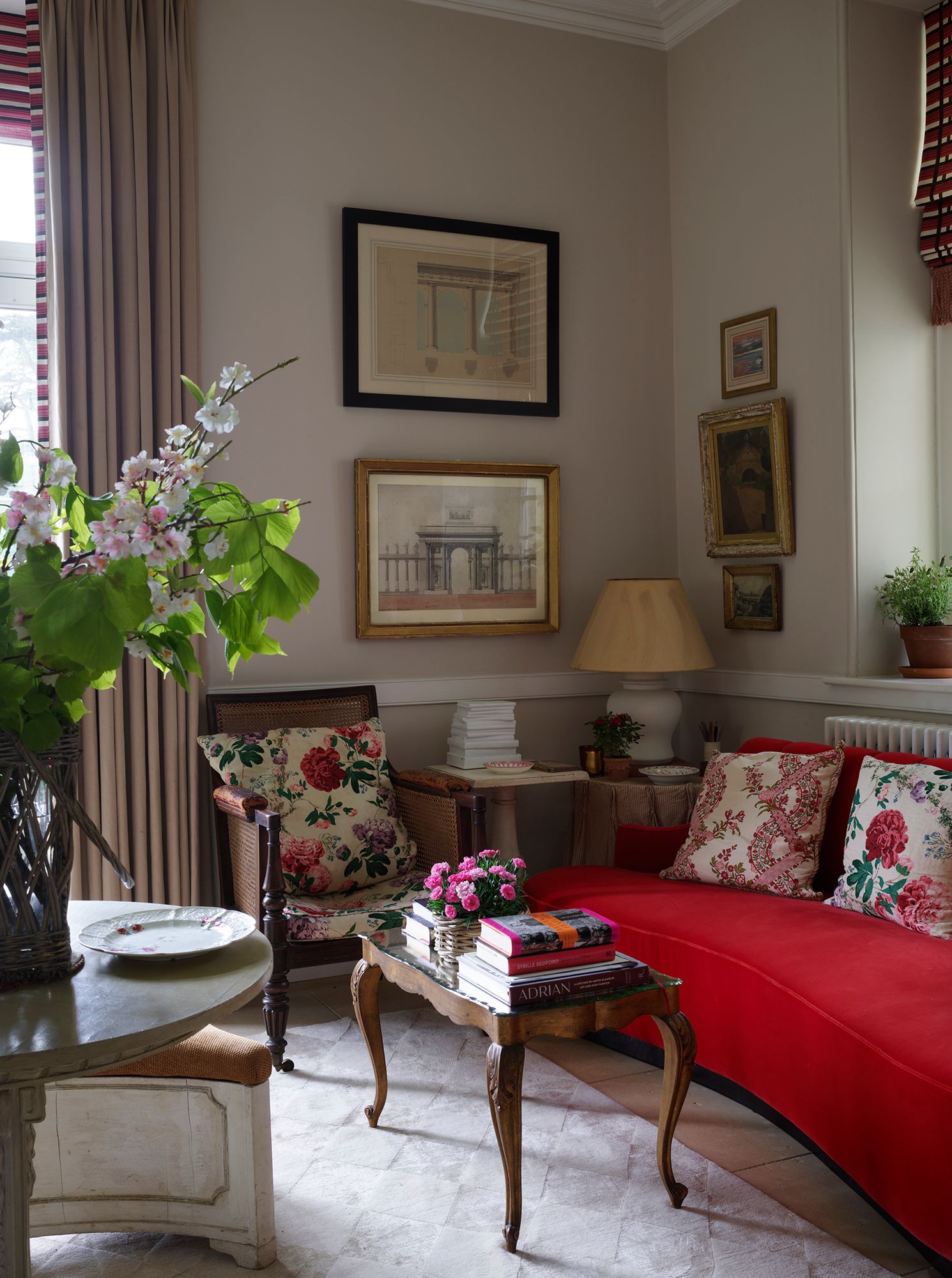 A low chair rail makes the walls seem much higher says Nicky Haslam