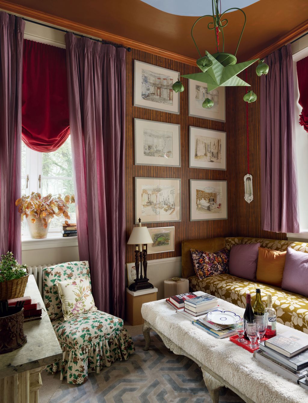 At his new country house in the Cotswolds Nicky Haslam has created a distinctive world of his own which plays with...