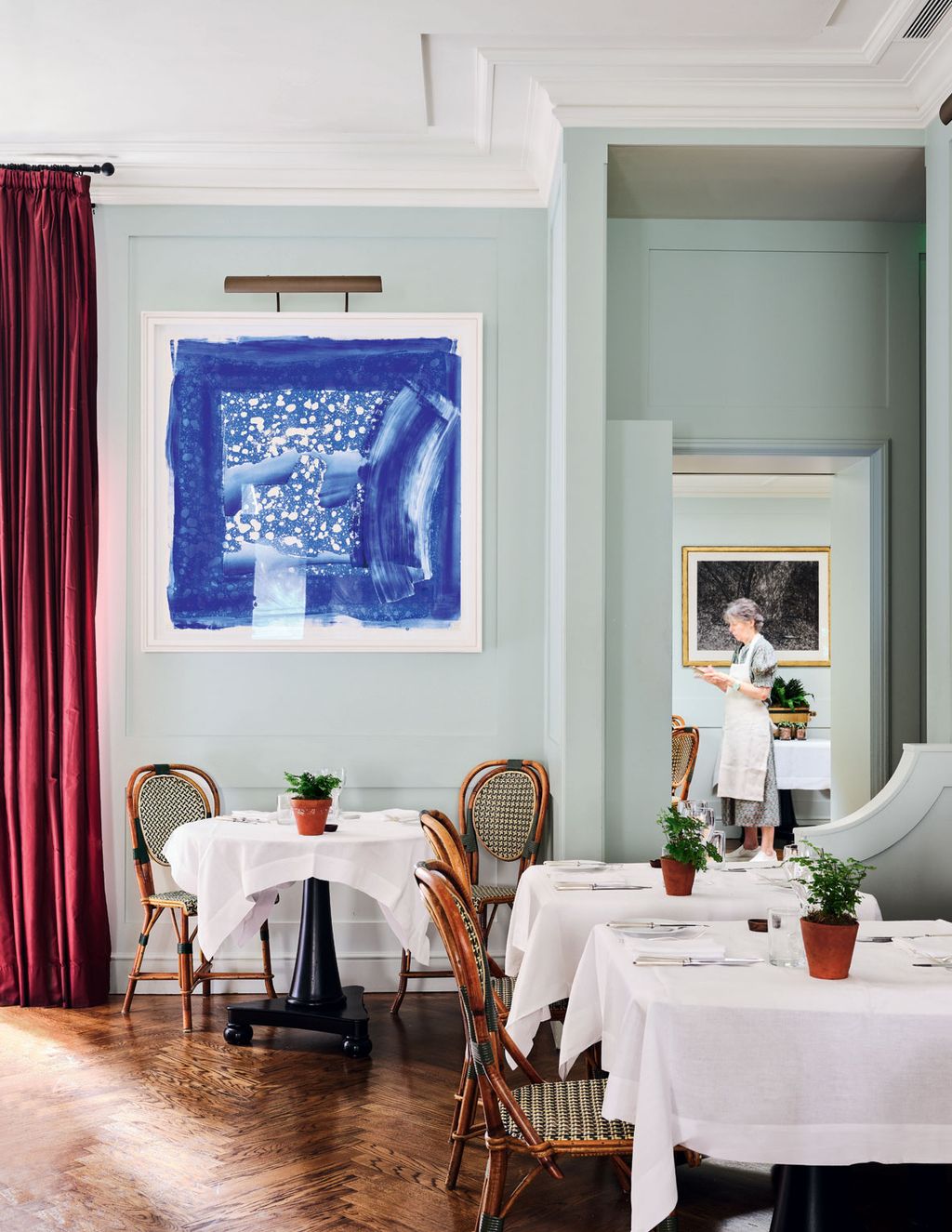 Frost and Red Palm both by Howard Hodgkin are among the Modern British art at Clarkes.