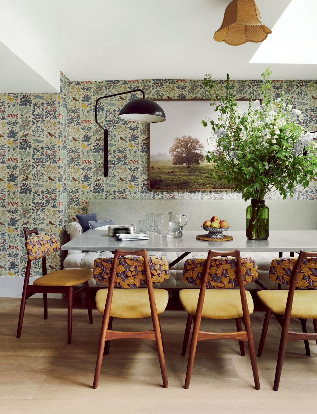 Image may contain Furniture Chair Room Indoors Interior Design Home Decor Dining Table and Table