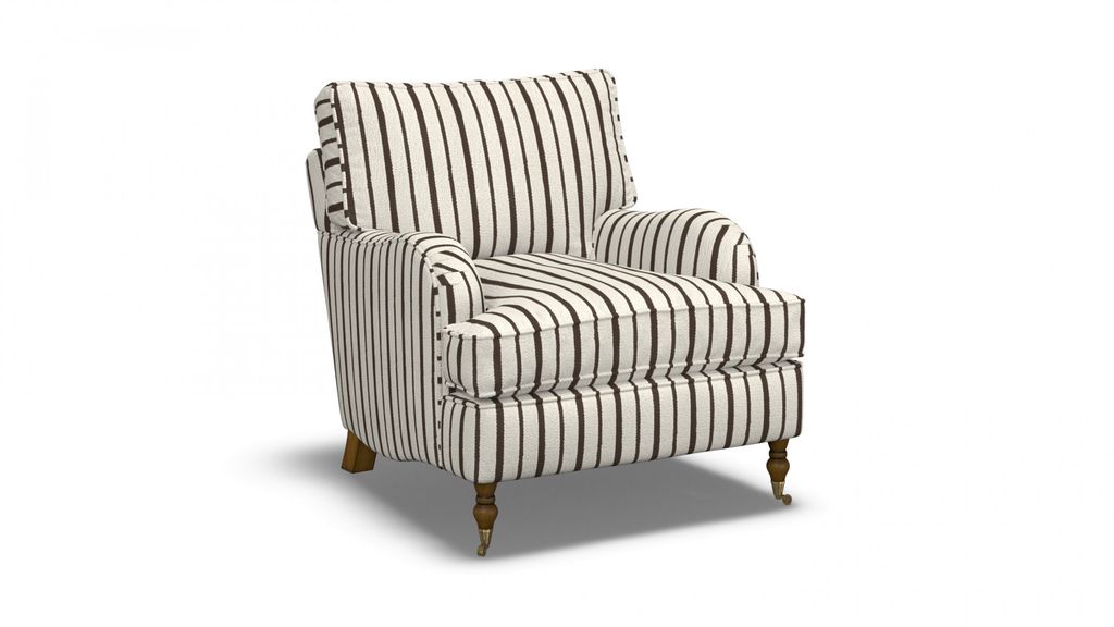 Hartfield Armchair organic stripe brown 1356 from Arlo  Jacob.  You can never have enough comfortable chairs in a kid's...