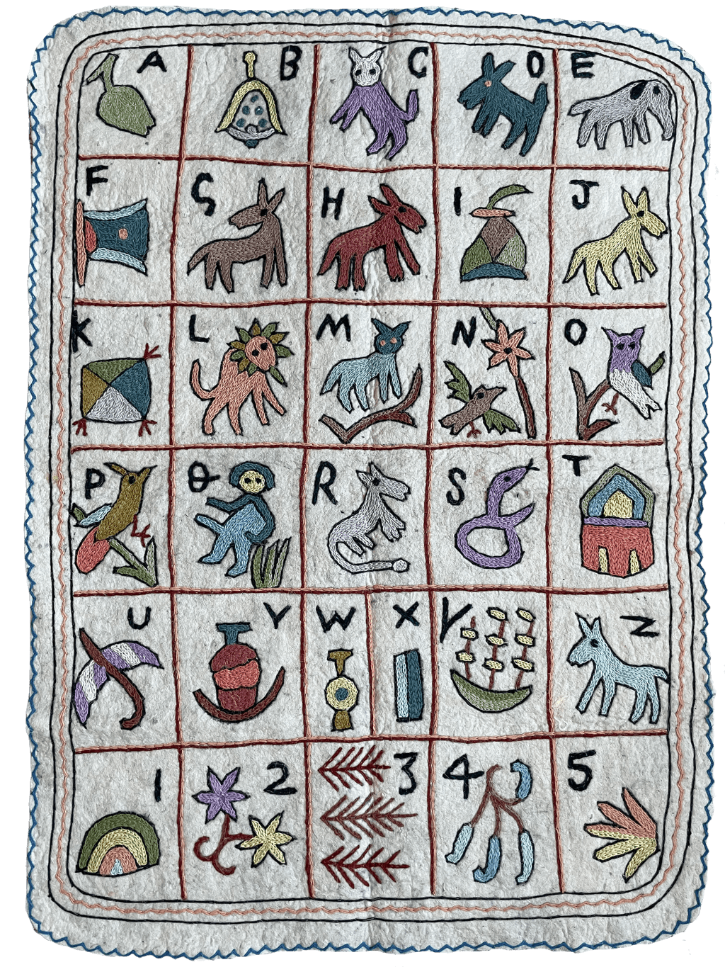 Folk Art Alphabet Wall Hanging 150 from Moppet.  Isn't the ultimate piece of decor in a kids room one that is both...