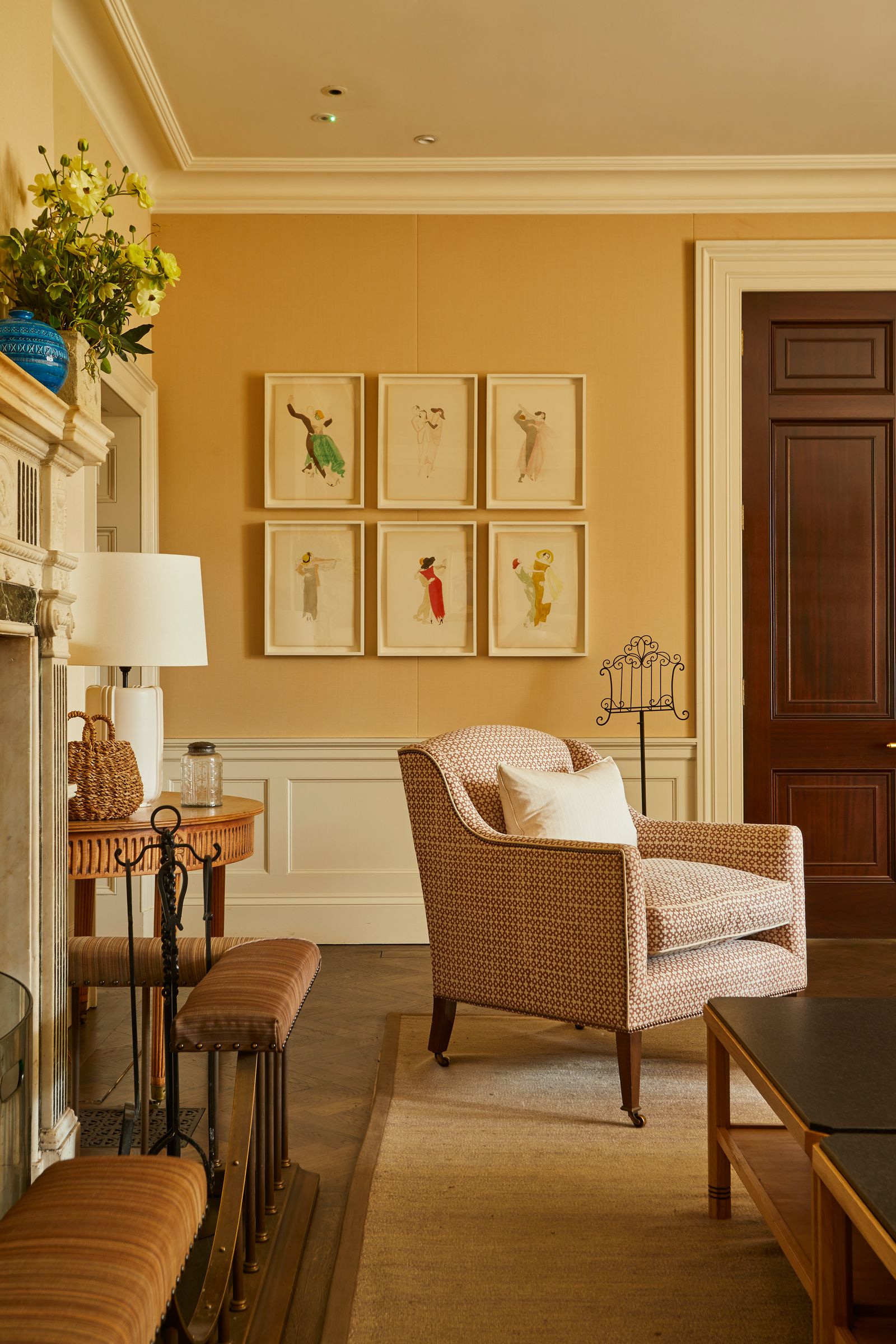 Image may contain Furniture Wood Interior Design Indoors Hardwood Living Room Room and Flooring