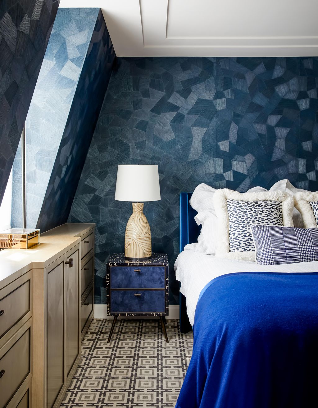 Image may contain Lamp Table Lamp Indoors Room and Bedroom