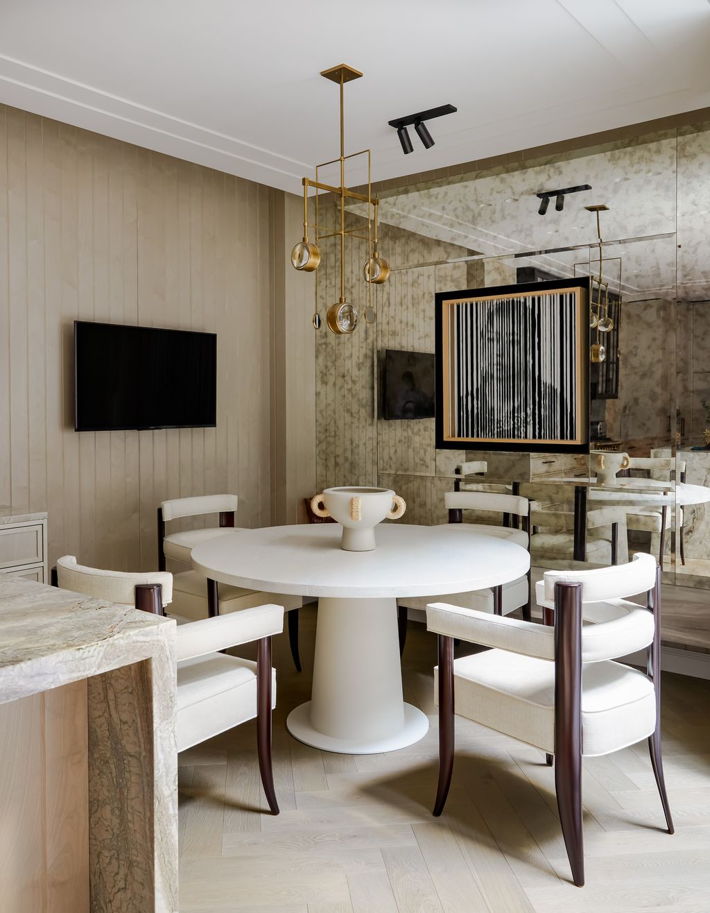 Image may contain Furniture Table Dining Table Indoors Room Dining Room Interior Design Chair and Tabletop